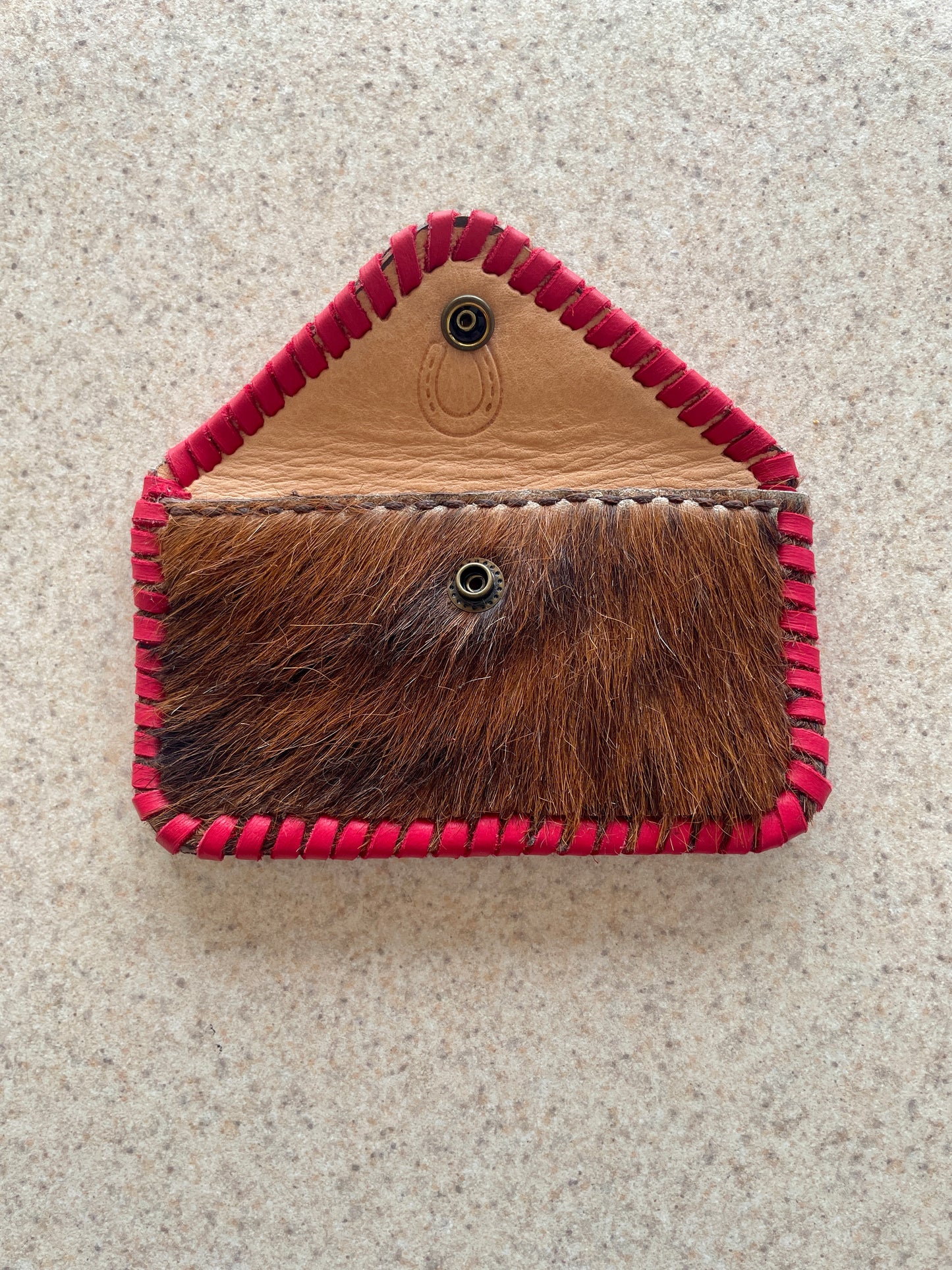Brown Hair on Hide Cowgirl Card Holder