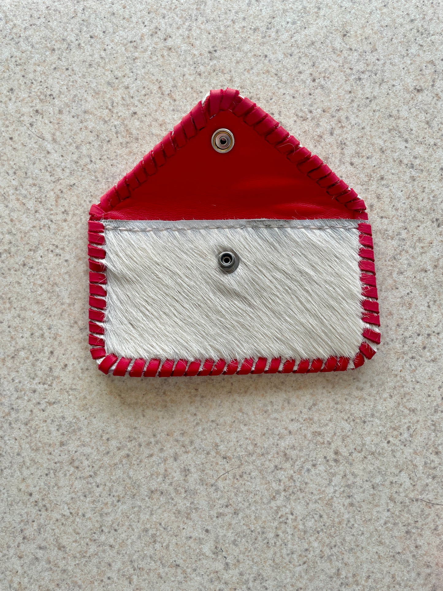 White Hair on Hide Cowgirl Card Holder