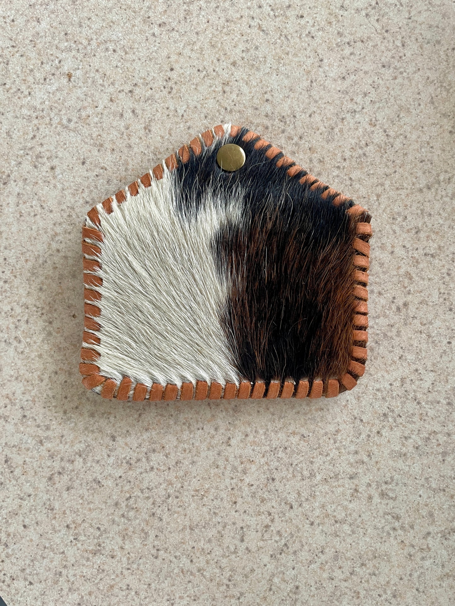 Brindle and Tan Hair on Hide Cowgirl Card Holder