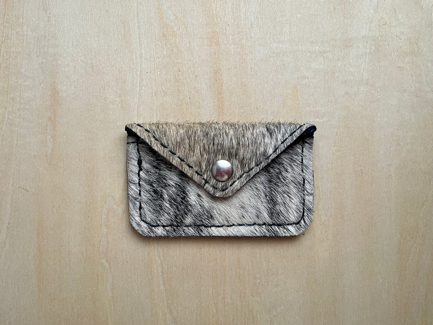 Grey and Brown Hair on Hide Cowgirl Cardholder