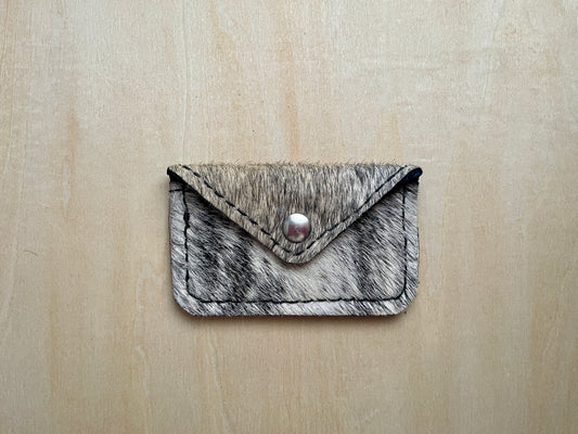 Grey and Brown Hair on Hide Cowgirl Cardholder