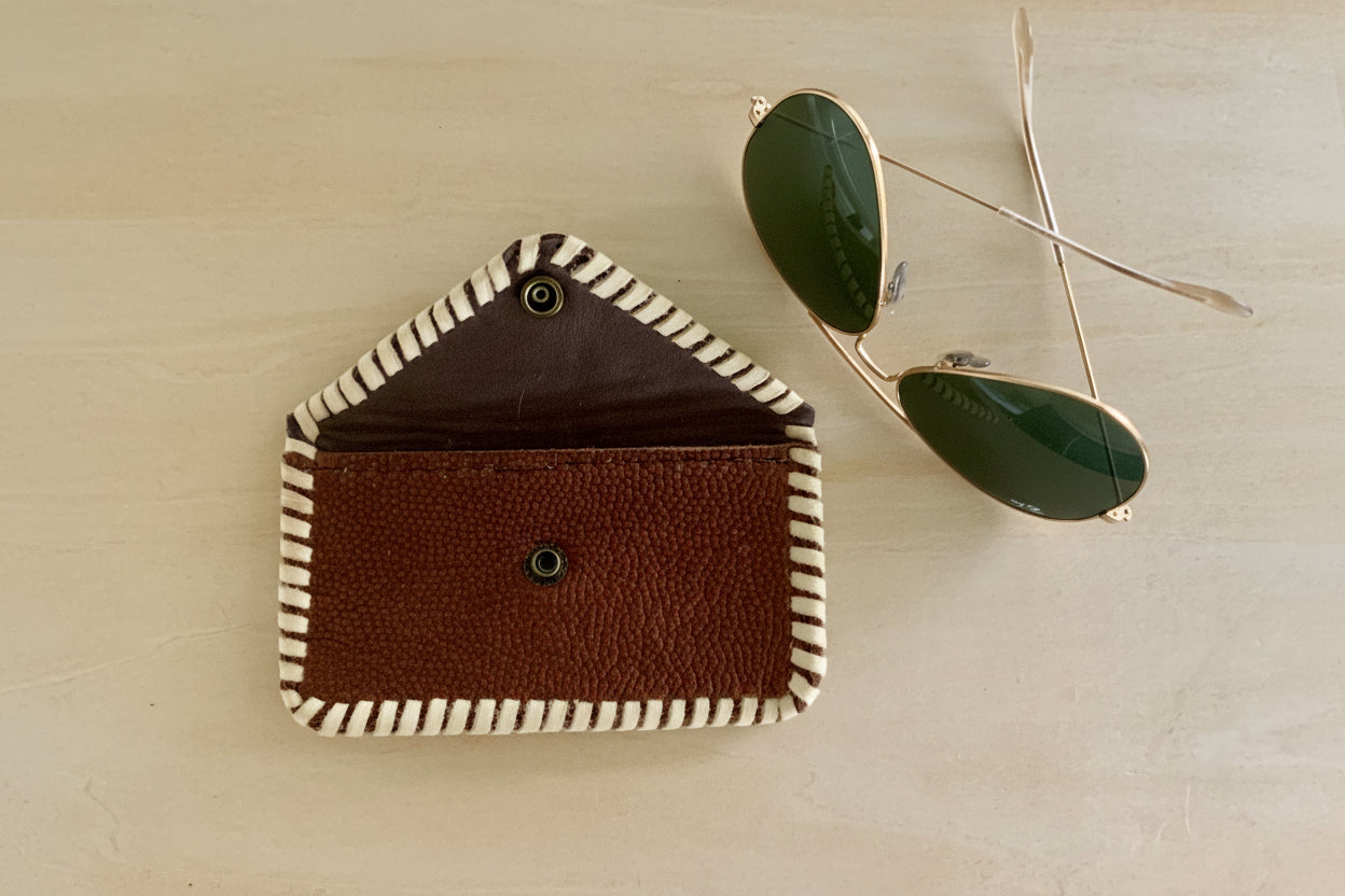 Light Tan Speckled Hair on Hide Cowgirl Card Holder