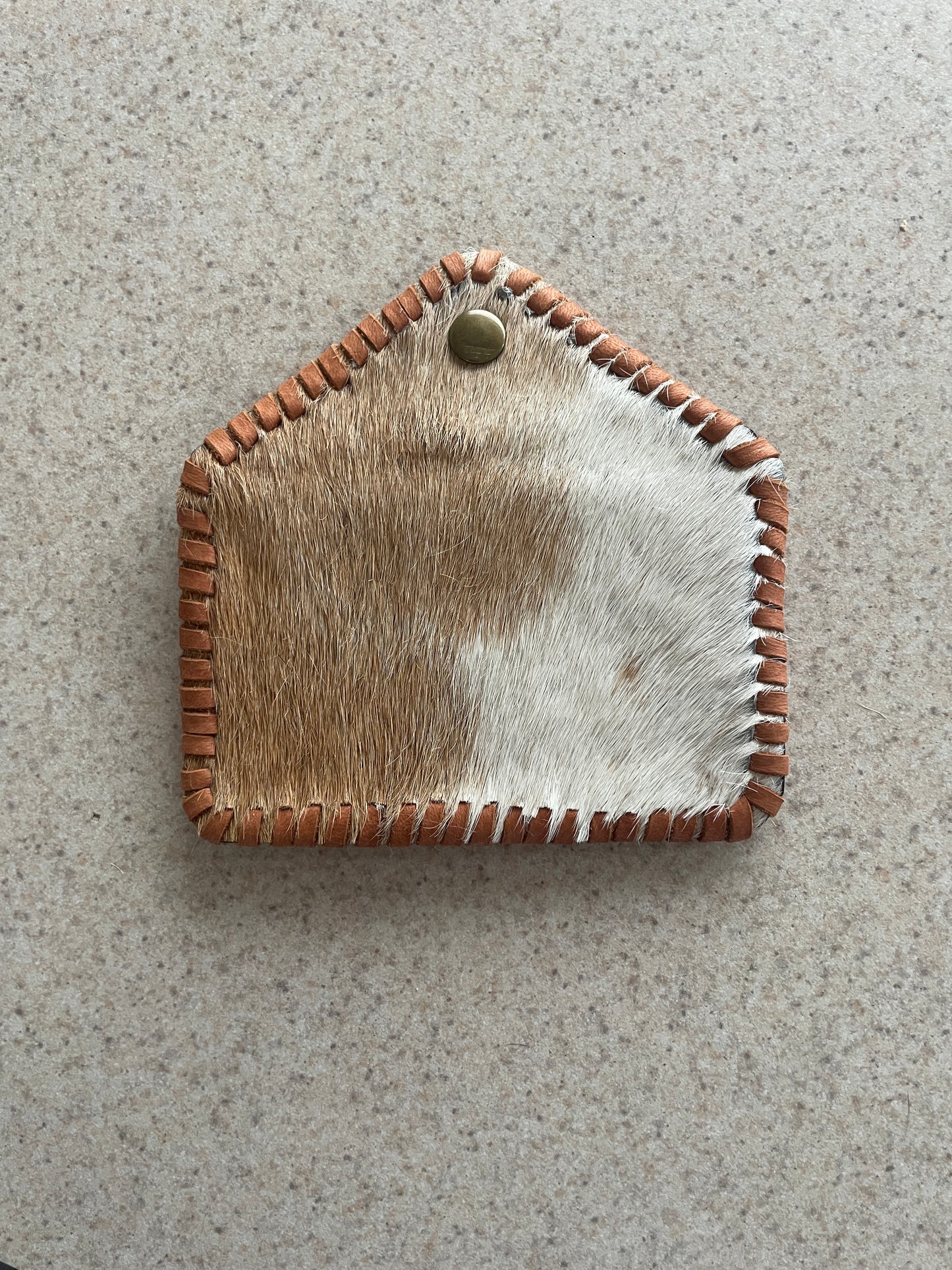 Light Tan and White Hair on Hide Cowgirl Card Holder