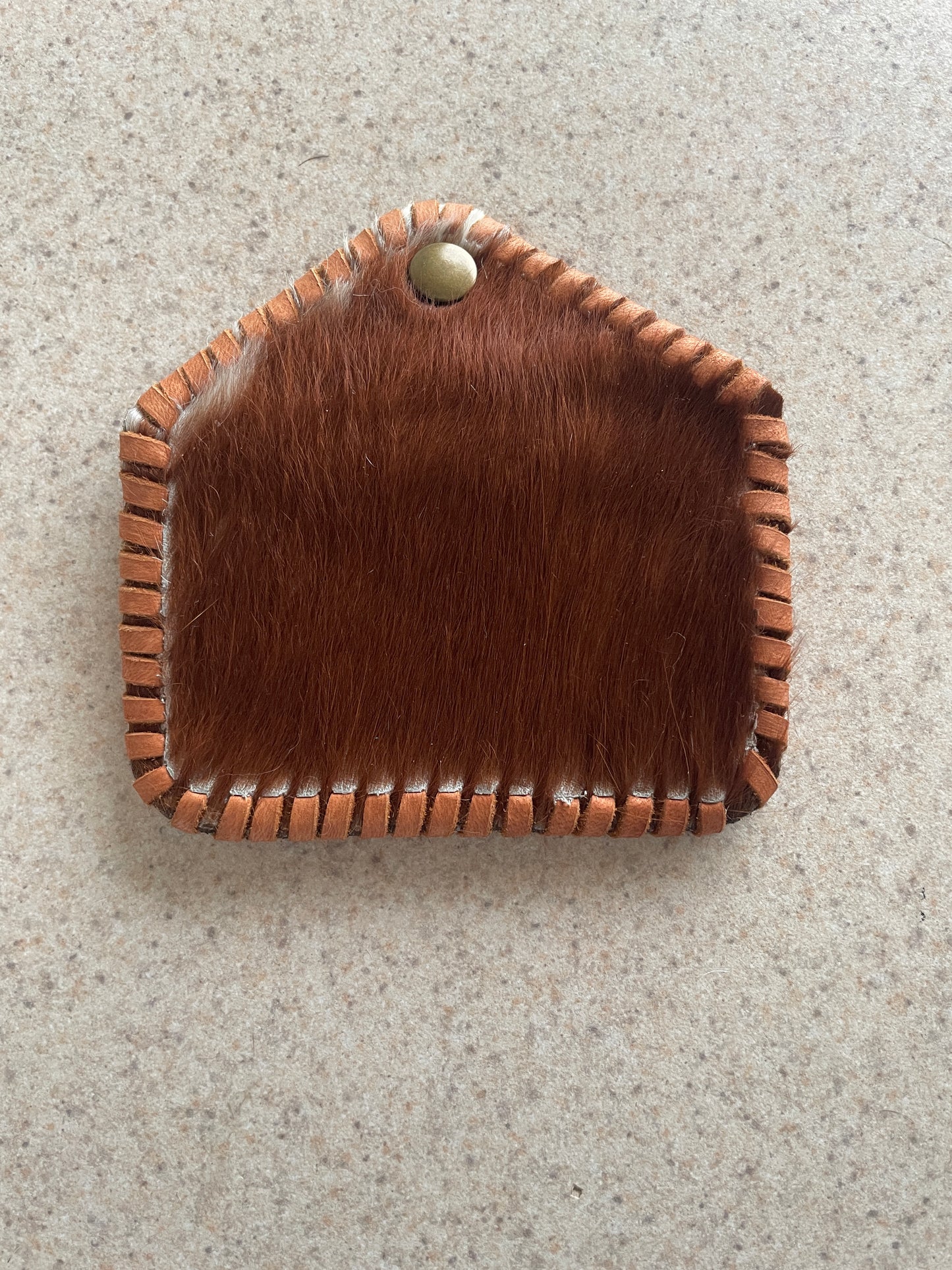 Brown and Tan Hair on Hide Cowgirl Card Holder