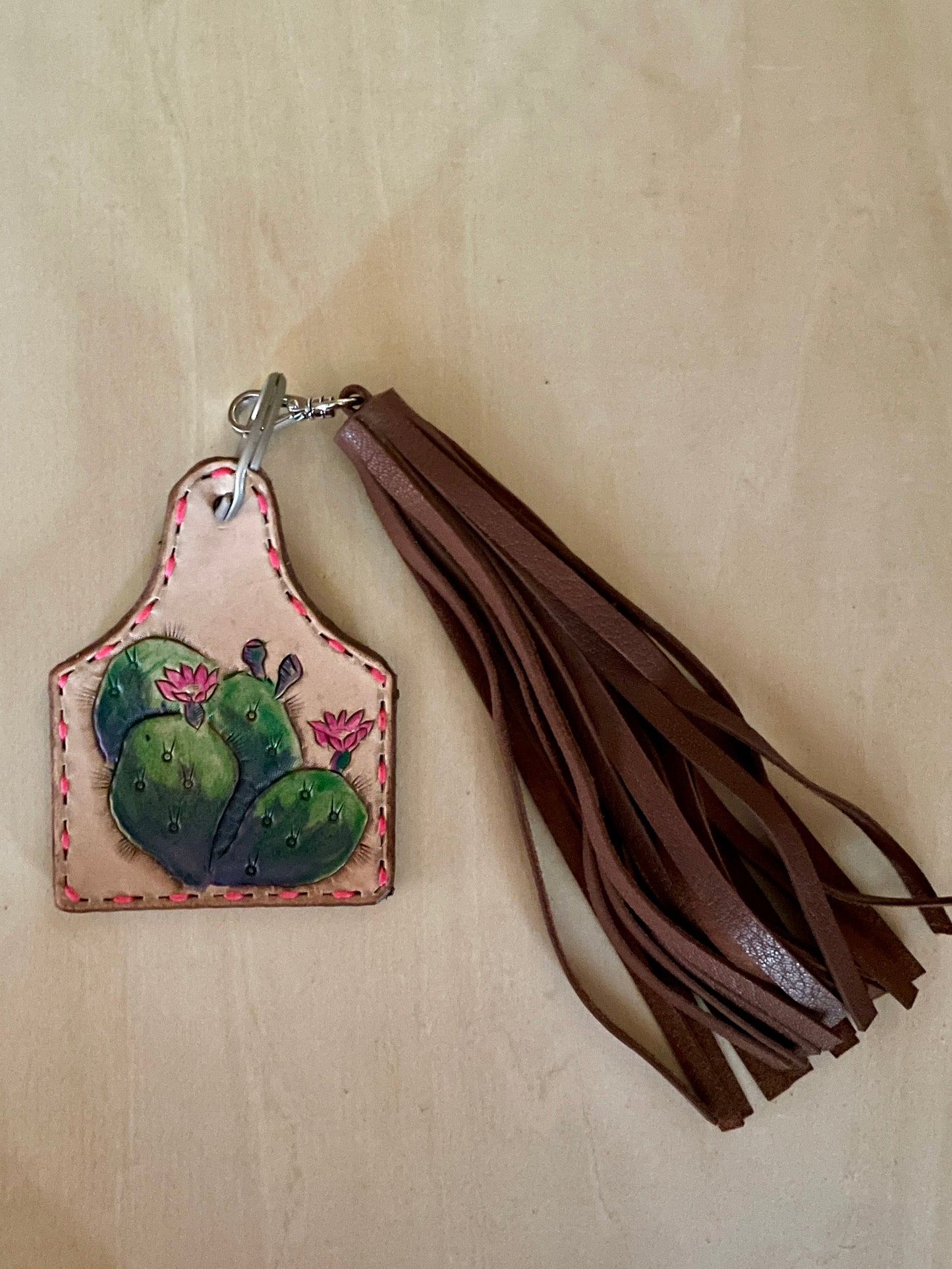 Cactus Tassel Key Fob - last one