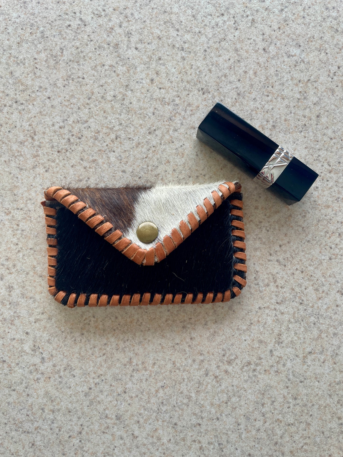 Tri Color Hair on Hide Cowgirl Card Holder