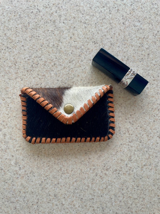 Tri Color Hair on Hide Cowgirl Card Holder