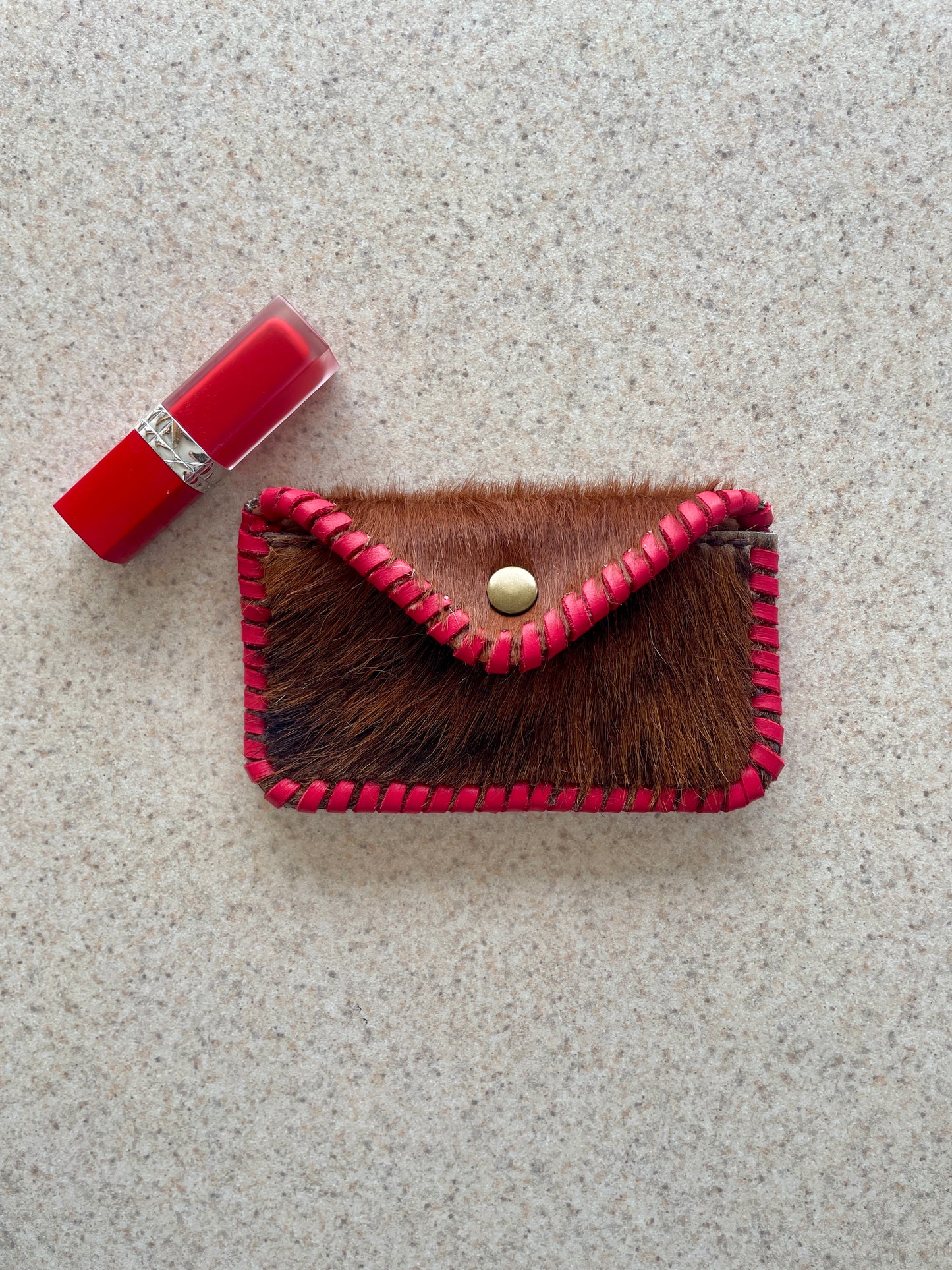 Brown Hair on Hide Cowgirl Card Holder