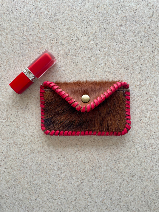 Brown Hair on Hide Cowgirl Card Holder