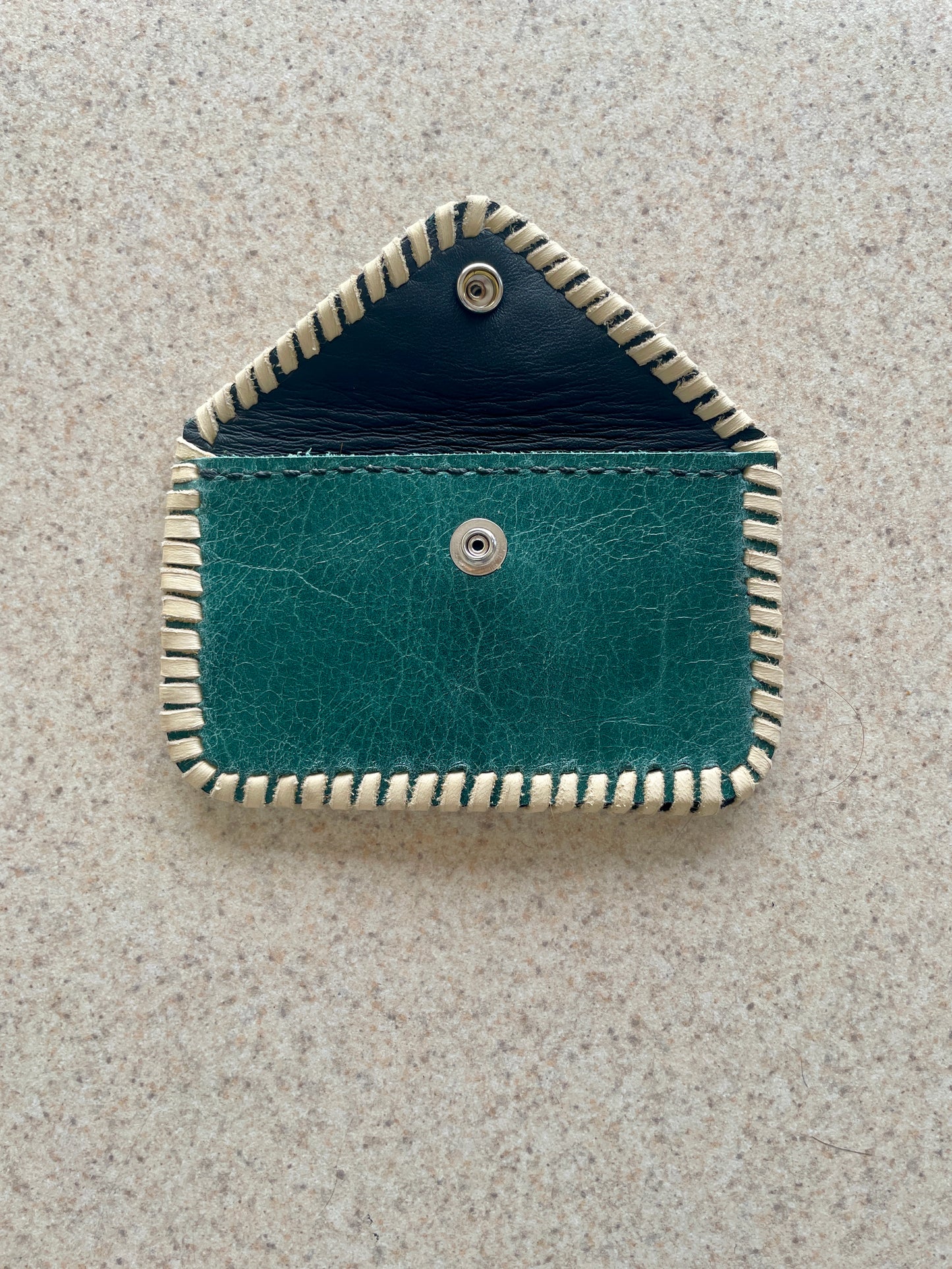 Green Leather Cowgirl Card Holder