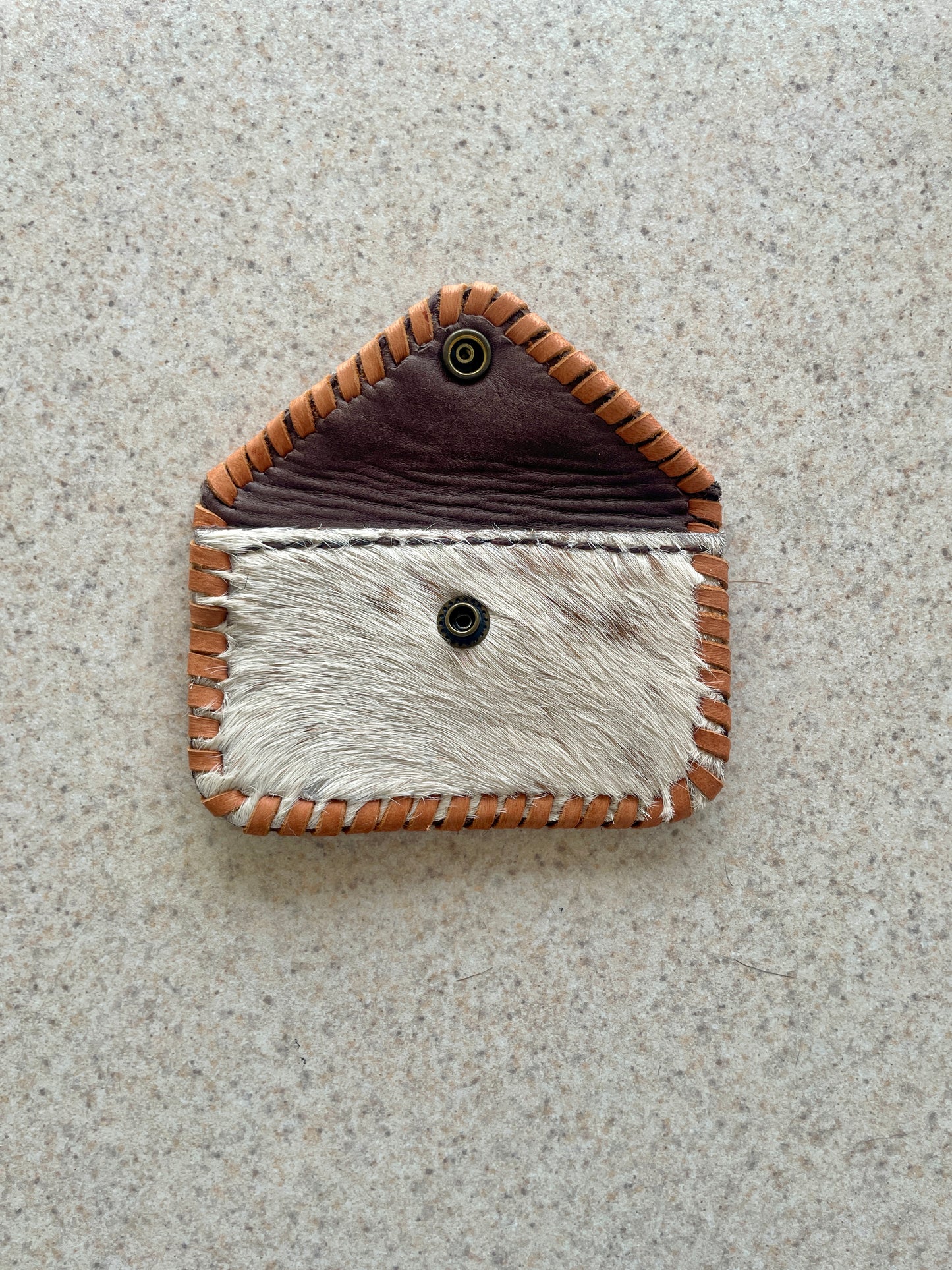 Brown and Tan Hair on Hide Cowgirl Card Holder